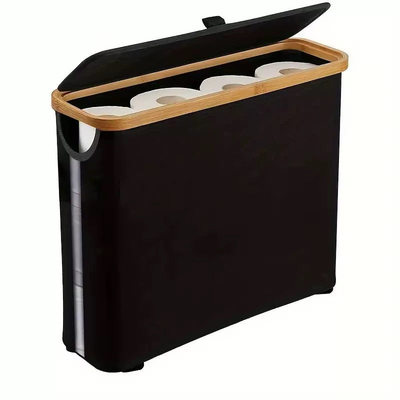 Toilet Paper Organizer Basket 35 × 45 cm – Collapsible Bathroom Storage