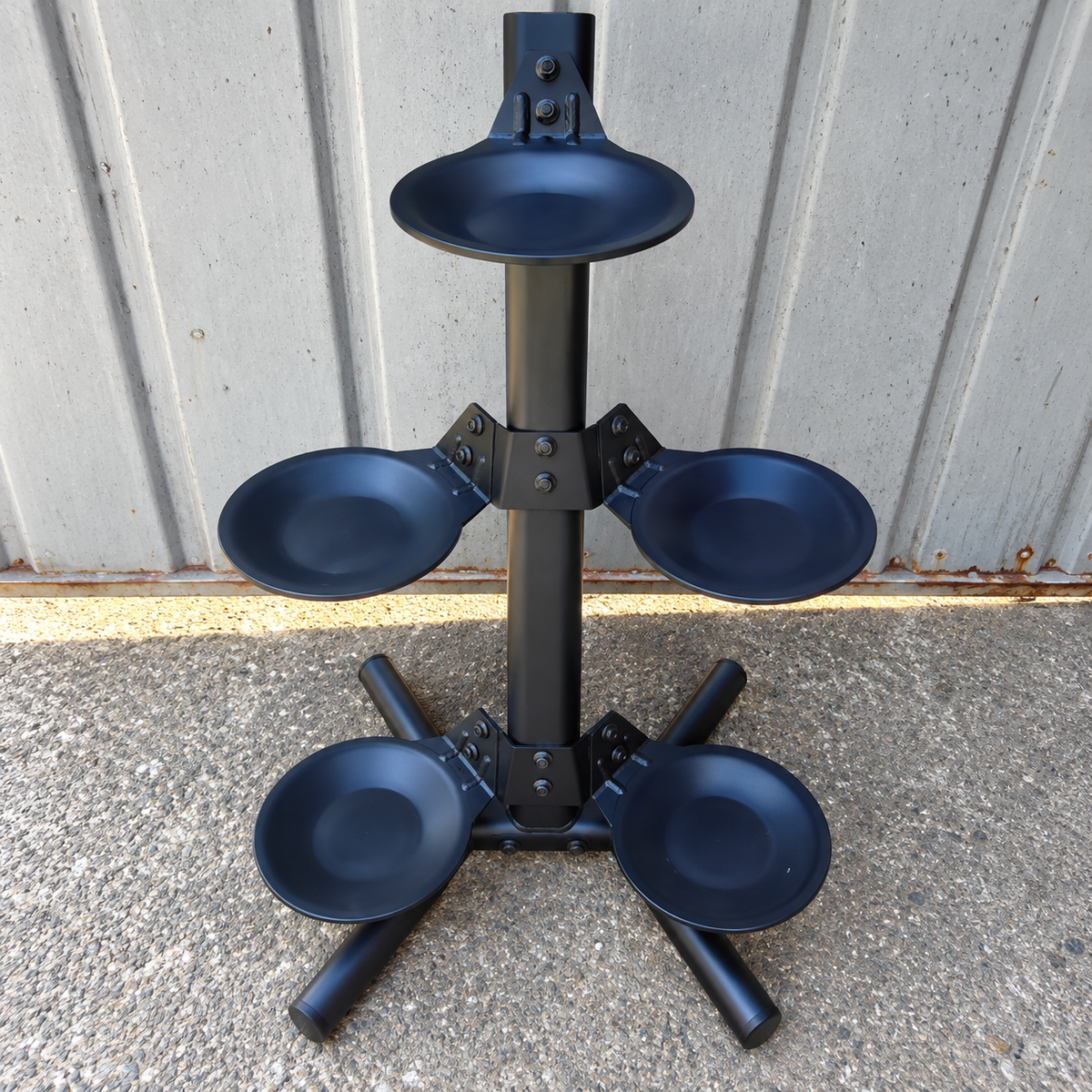 5-Piece Black Kettlebell Set with Storage Rack PEXRCSR134