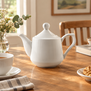 Gemelli Collections 600ml Square Ceramic White Kettle, 528g - available in Nairobi, Kenya