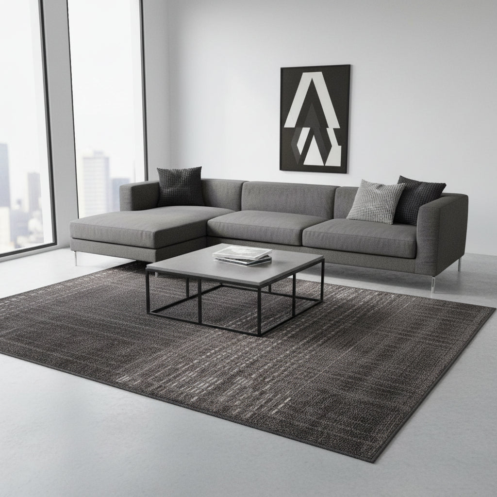 oriental weavers chiara stripe carpet rug black grey modern striped area rug living room bedroom floor decor