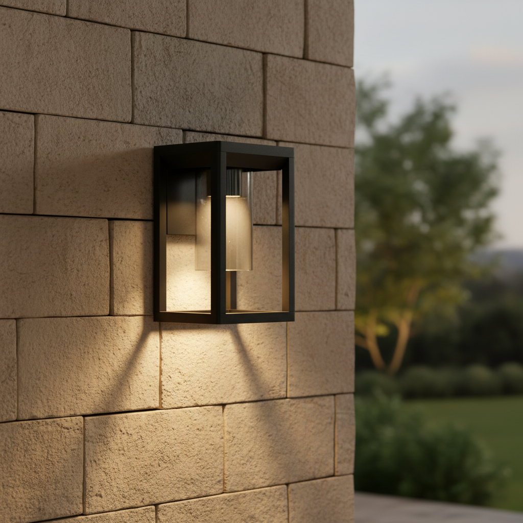 Lantern Wall Light with E27 Holder 25W LL 5008-BK