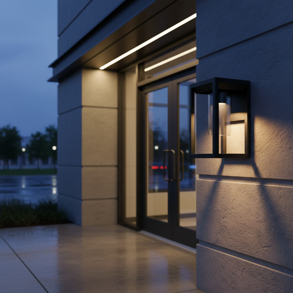 Lantern Wall Light with E27 Holder 25W LL 5008-BK