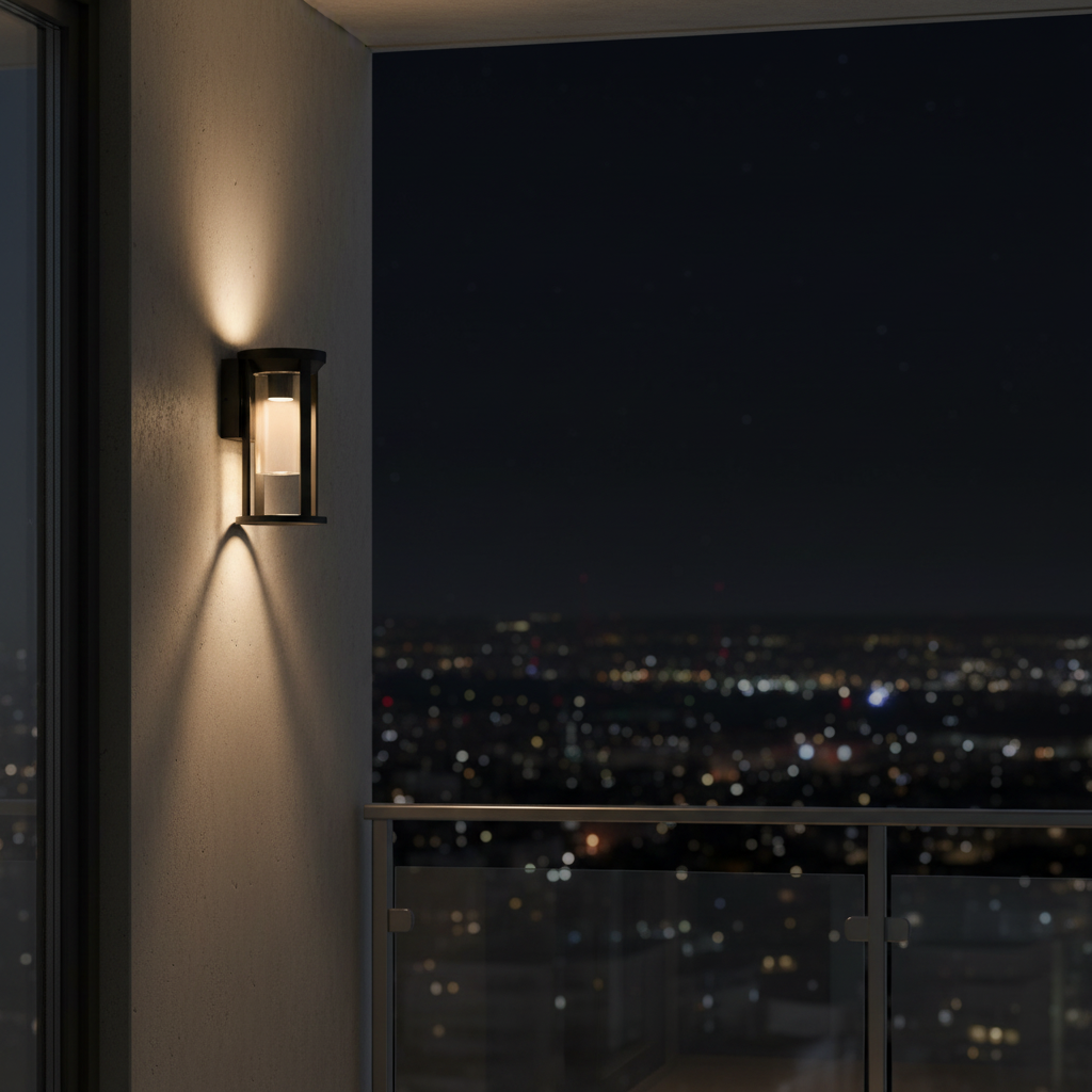 Black Cylinder Outdoor Wall Light with E27 Holder 25W LL 5009-BK