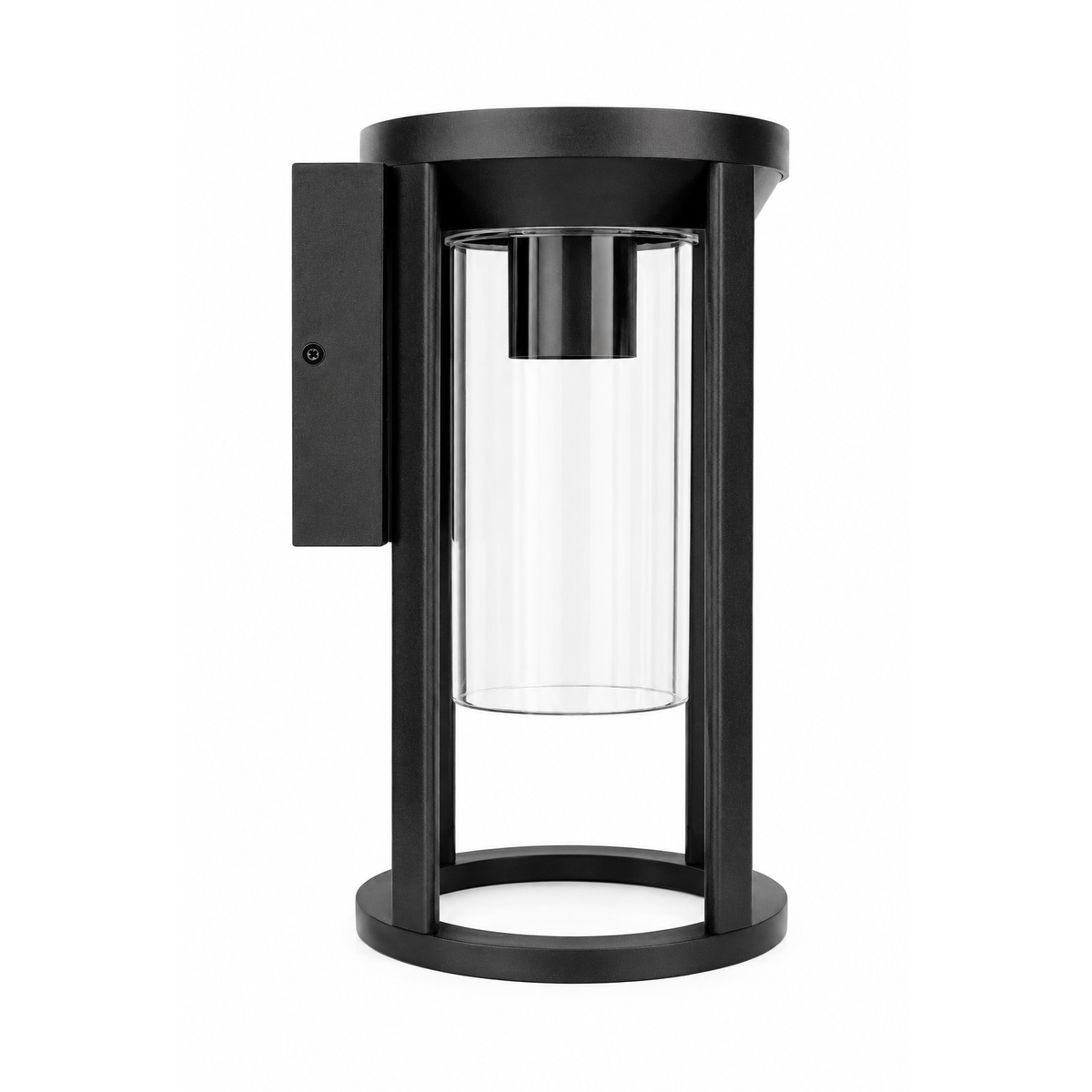 Black Cylinder Outdoor Wall Light with E27 Holder 25W LL 5009-BK