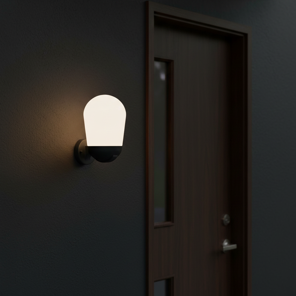 Vintage E27 Garden Wall Light with Aluminium and Glass LL 505A-BK
