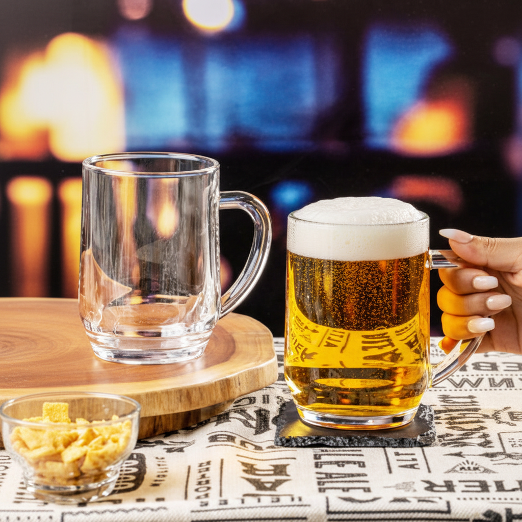 Haworth 280ml Glass Coffee & Beer Mug -N1578