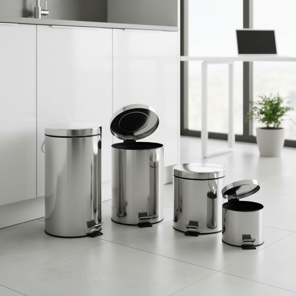 Stainless Steel Pedal Bin – LIVORA