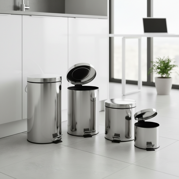 Stainless Steel Pedal Bin – LIVORA