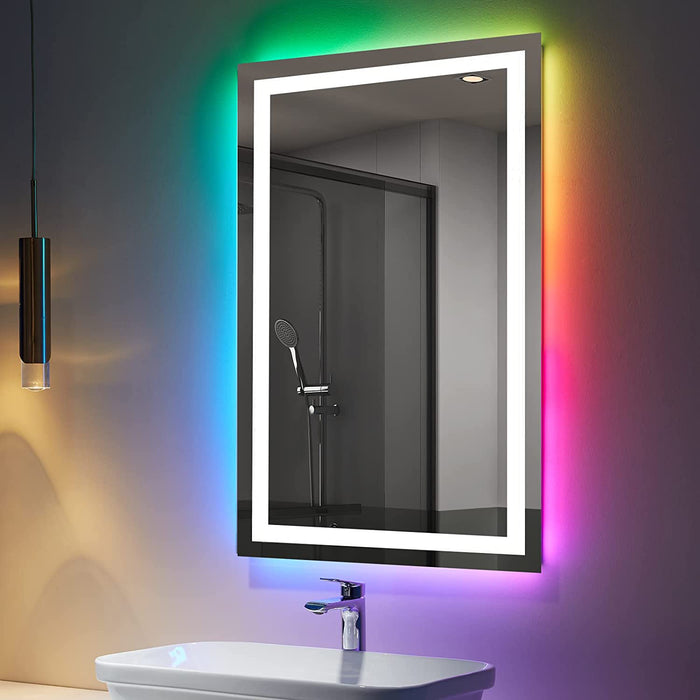 Touch sensor LED mirror light, 25W, 2500 lumens, 6500K cool daylight + RGB, model ML LS15