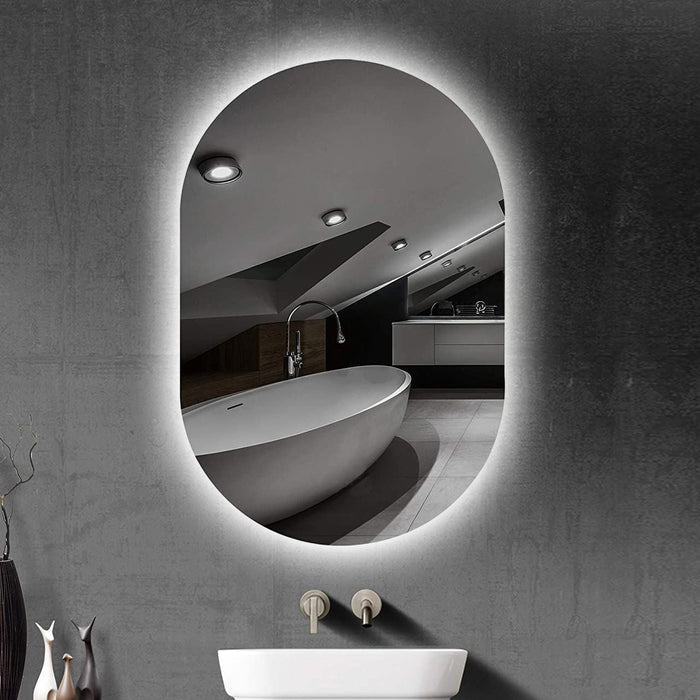 Oval LED mirror light with touch sensor, 10.5W, 6500K, model ML LS16, 500x800 mm