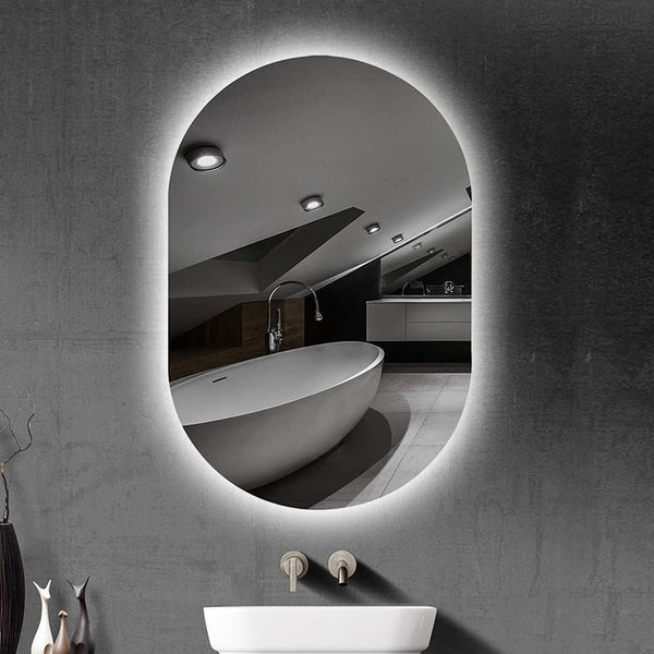 Oval LED mirror light with touch sensor, 10.5W, 6500K, model ML LS16, 500x800 mm