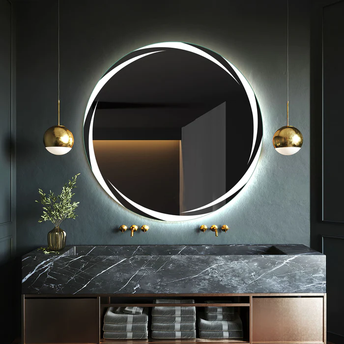 Wall-mounted LED mirror light with touch sensor, 8W, 6500K, 600x600 mm, model ML LS18