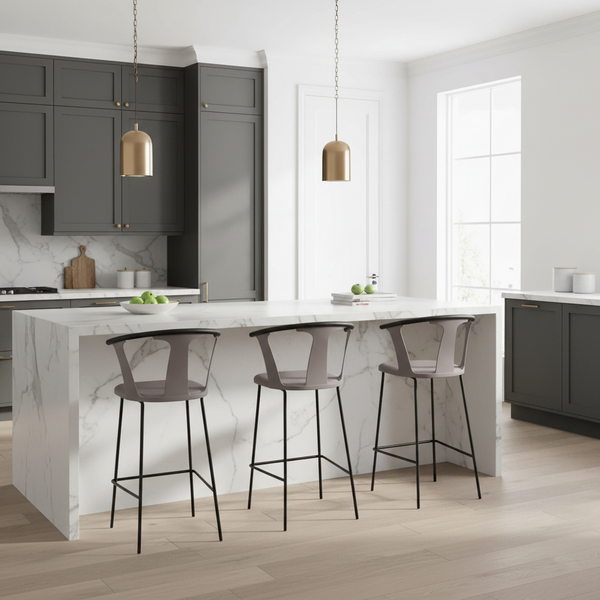 High Bar Stool  With Metal Legs 88×56×56Cm