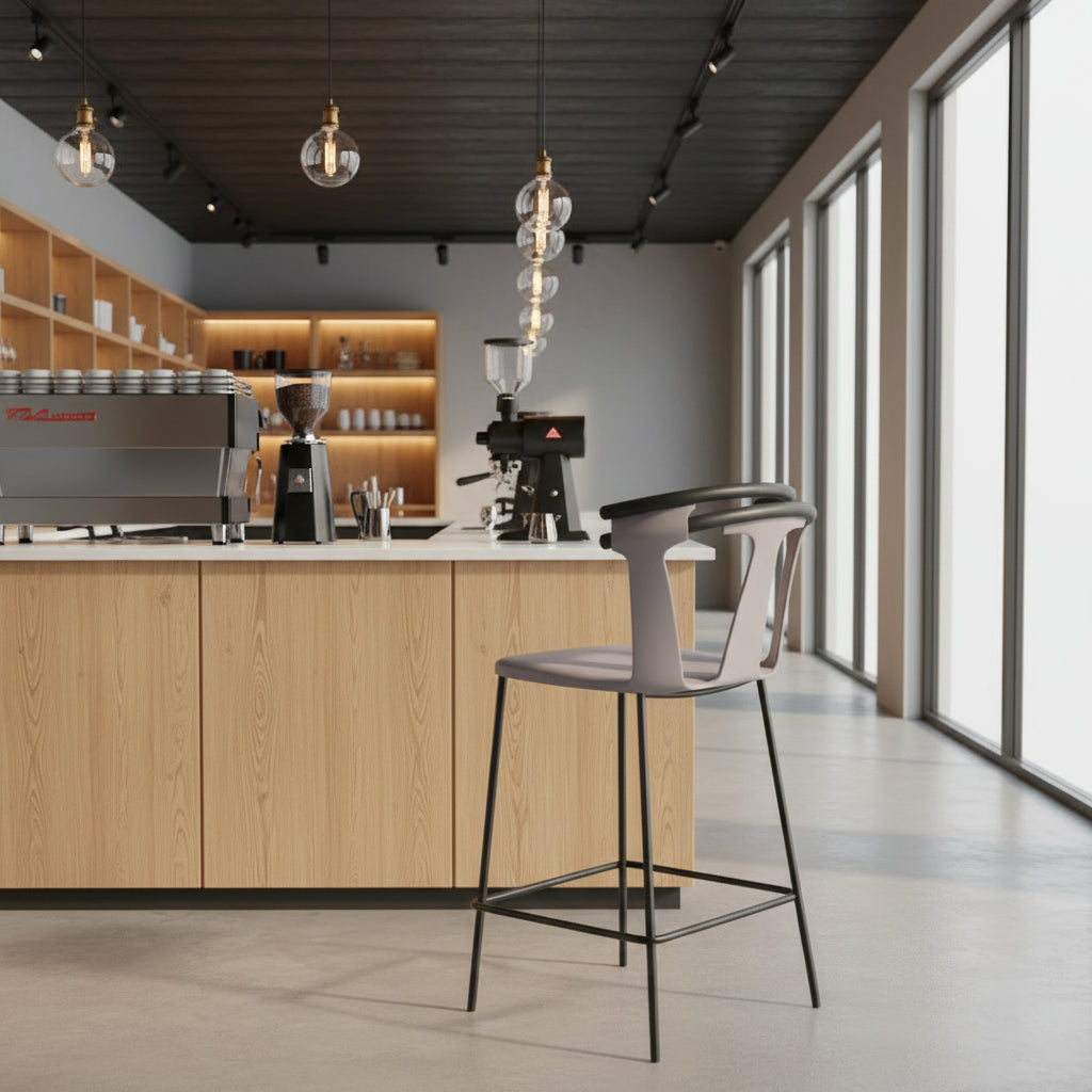 High Bar Chair With Metal Legs 88×56×56Cm Modern Counter Stool Designed For Kitchen Bar And Contemporary Seating Spaces