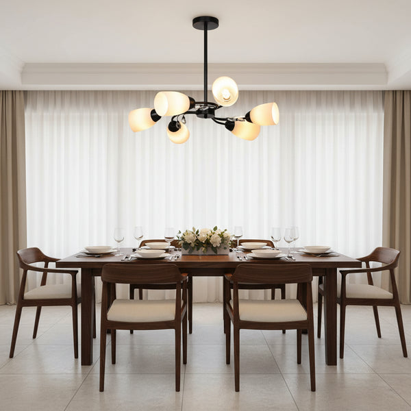 Gemelli Collection Multiple Bulb Ceiling Light with six E27 sockets, suitable for residential and commercial spaces