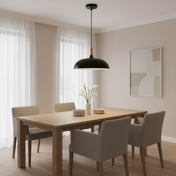 black pendant lamp gemelli collection