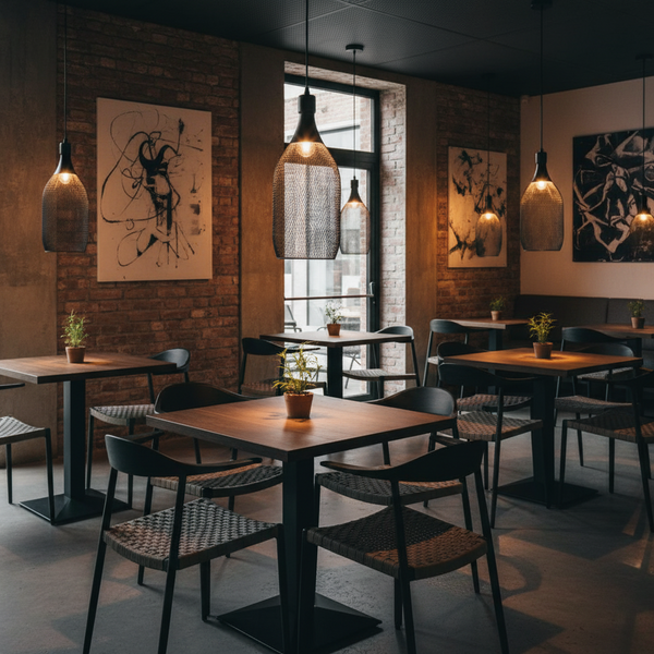 Industrial Black Mesh Pendant Light – PL 7914-01-BK