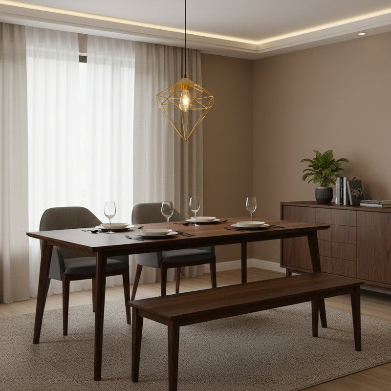 Gold cage pendant lamp modern – Gemelli Collection