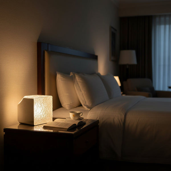 chrome ice box table lamp with clear glass shade modern G9 lighting fixture