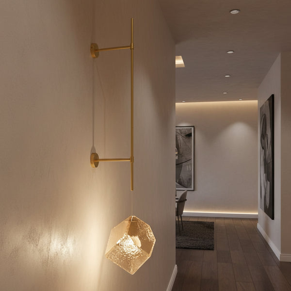 Ice Box Wall Lamp with Clear Glass Shade (G9) (L21.5 × W33.5 × H137 cm)