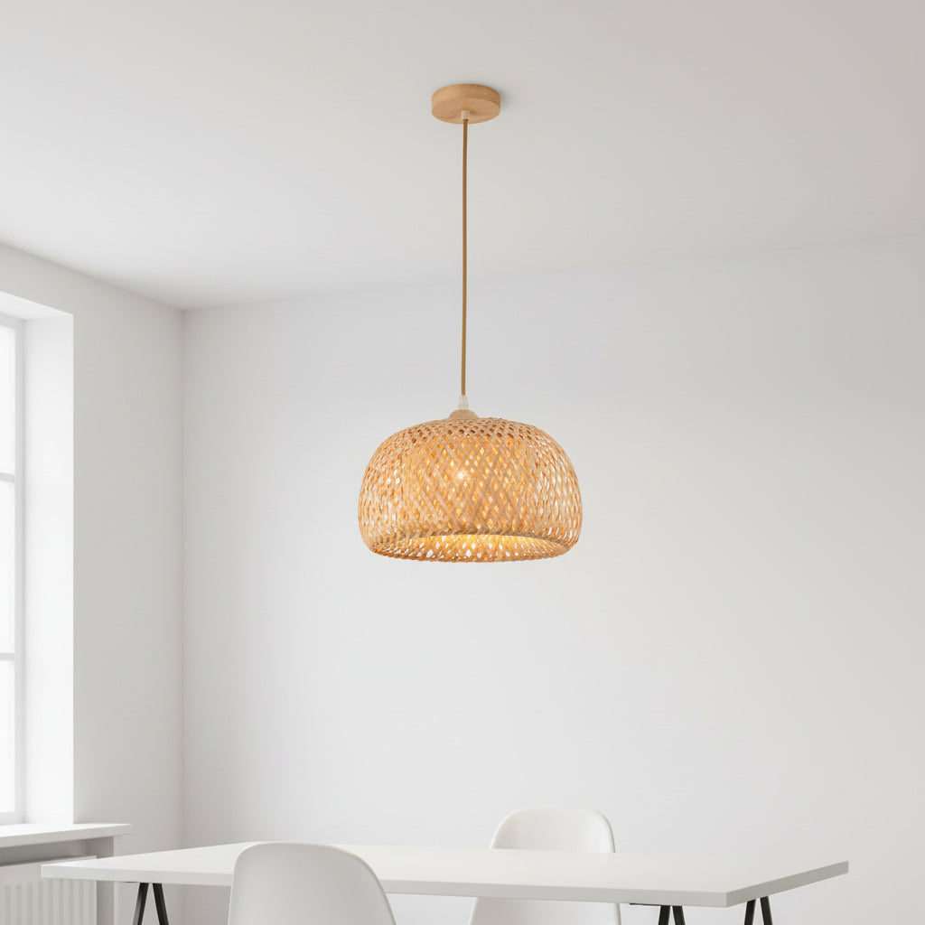 Compact bamboo dome pendant gemelli collection