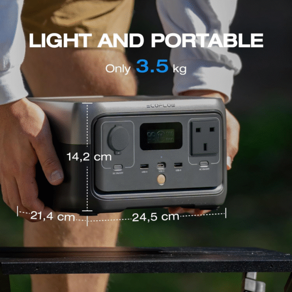 EcoFlow RIVER 2 Portable Power Station (ZMR600-B-UK)