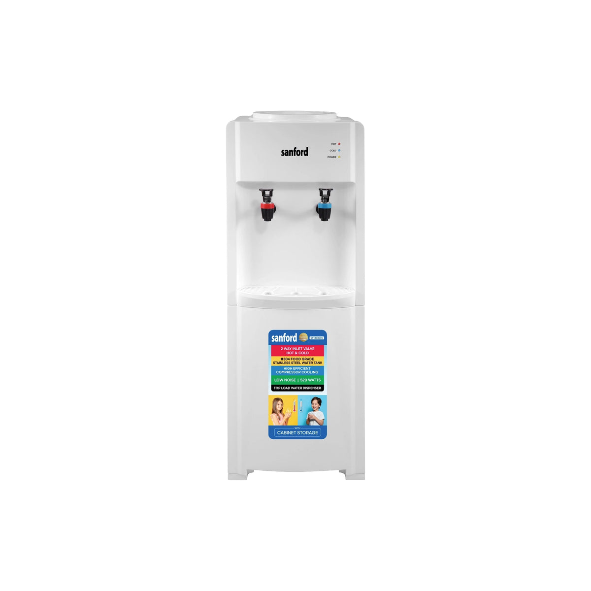 Sanford 2-Tap Top Loading Water Dispenser 520W SF1403WD