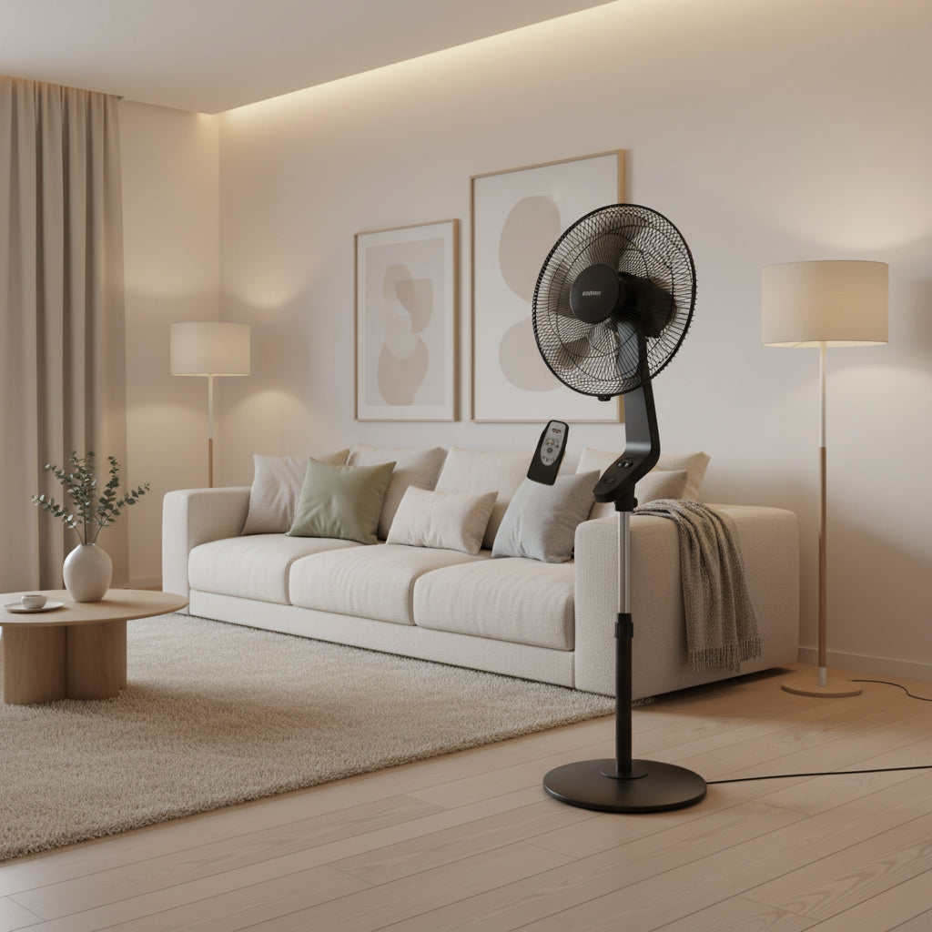 Sanford 16-Inch Smart Stand Fan with Remote Control and LED Display - SF905SFN
