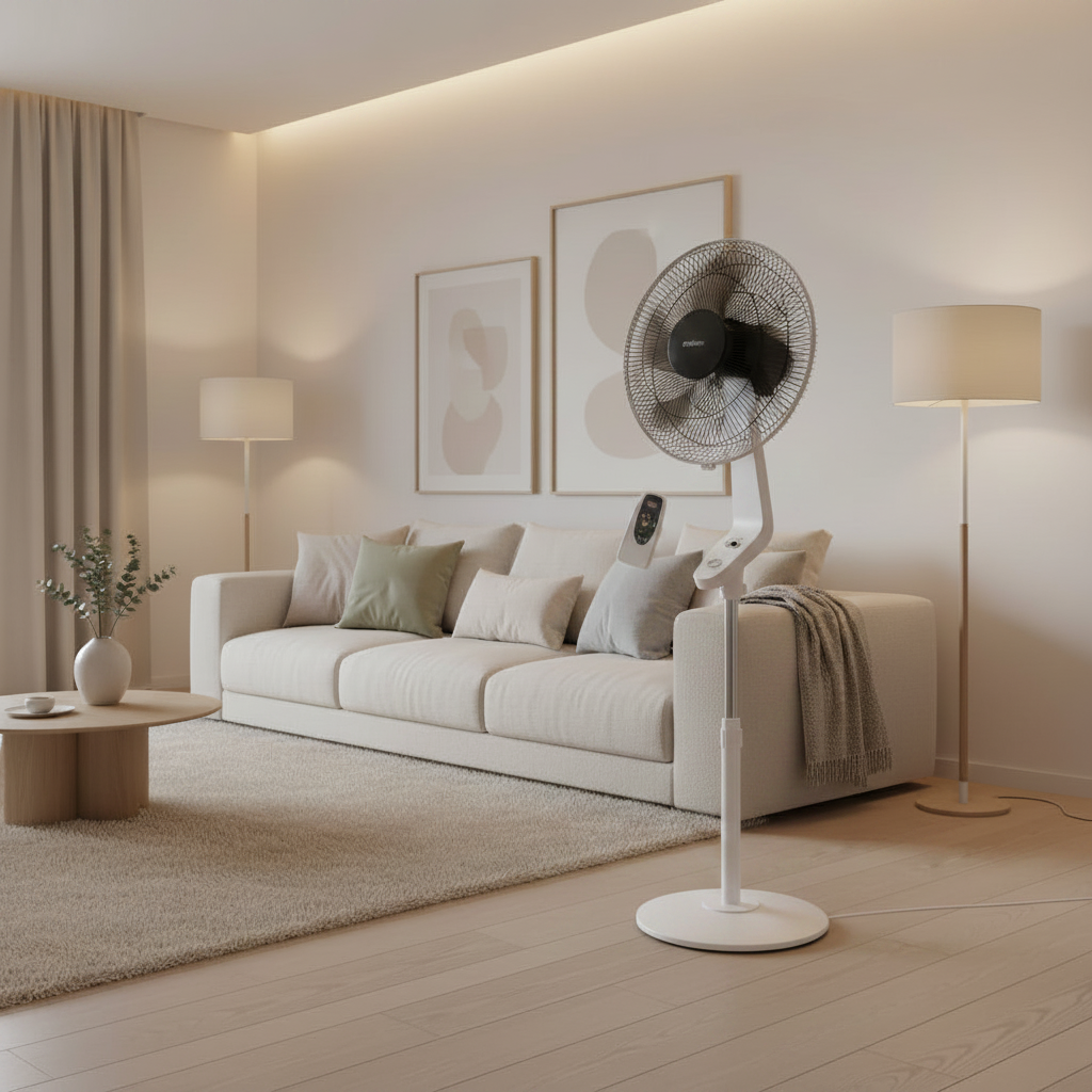 Sanford 16-Inch Smart Stand Fan with Remote Control and LED Display - SF905SFN