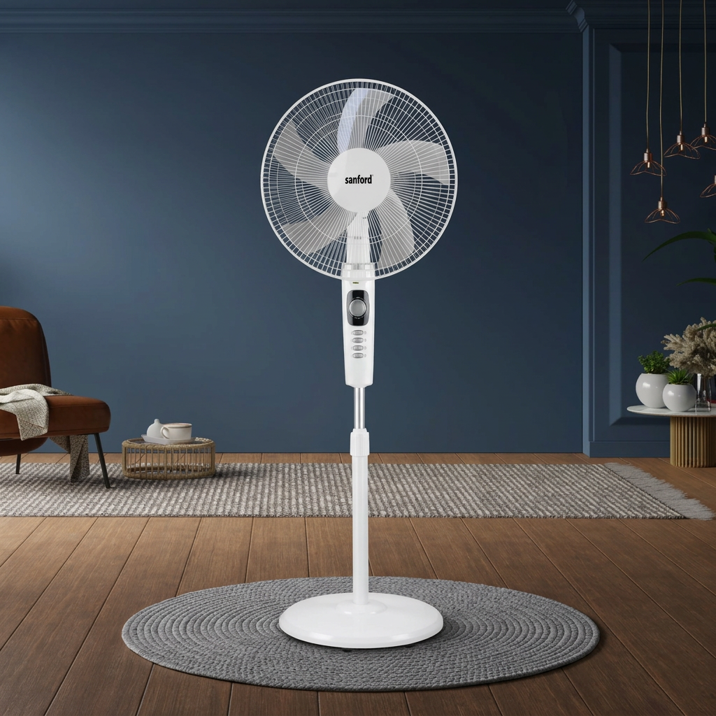Sanford 18 Inch Stand Fan 60W Motor 3 Speed Control SF938SFN