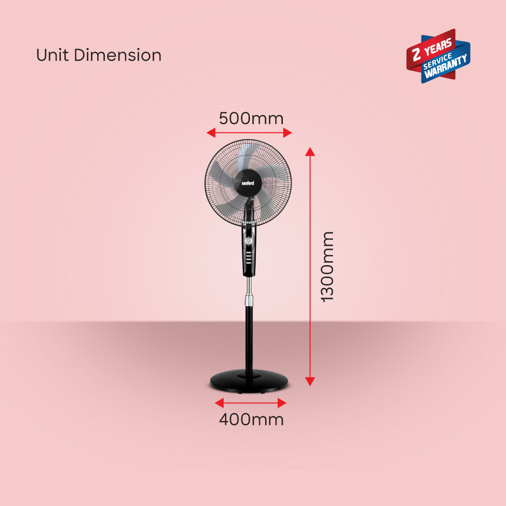 Sanford 18 Inch Stand Fan 60W Motor 3 Speed Control SF938SFN