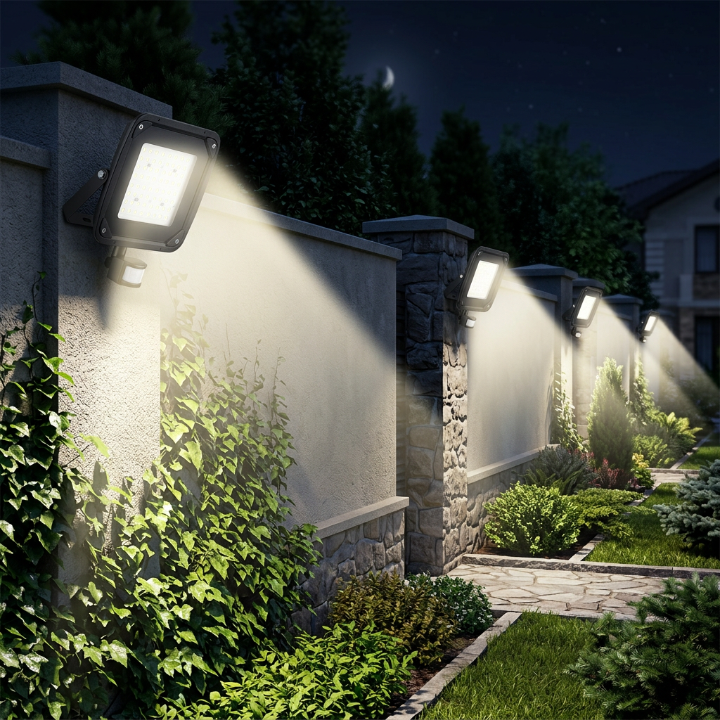 50W Compact LED Flood Light, Warm White 3000K, Black Aluminium Body, 208 × 208 × 28mm – SL 2099-05-WW