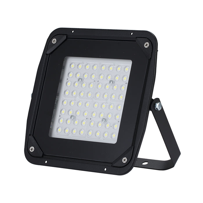 50W Compact LED Flood Light, Warm White 3000K, Black Aluminium Body, 208 × 208 × 28mm – SL 2099-05-WW