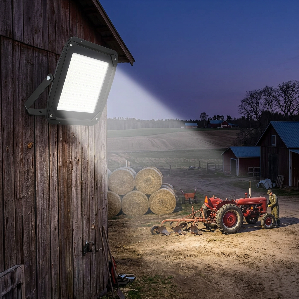 300W Heavy-Duty LED Flood Light, Warm White 3000K, Black Aluminium Body, 430 × 400 × 88mm – SL 2099-30-WW