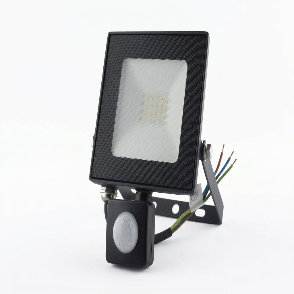 20W Sensor LED Flood Light Daylight 6500K IP65 SL 3079-02-PH-BK-DL