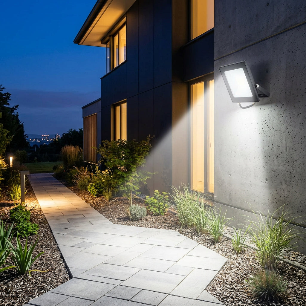 50W Slim Red LED Floodlight 12000 Lumens IP65 SL 3079-05-BK-RD