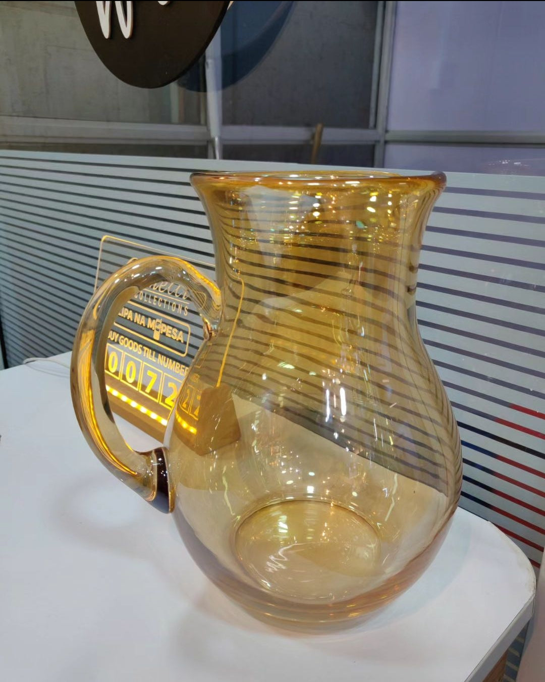 Golden Transparent Glass Jar