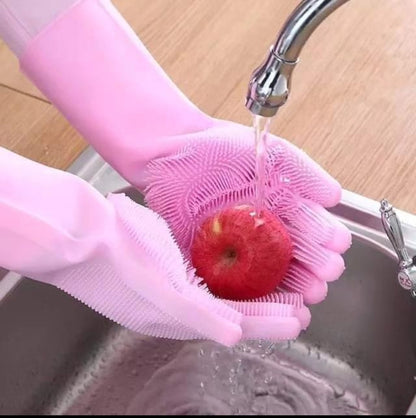 New design silicone cleaning gloves-  pair
