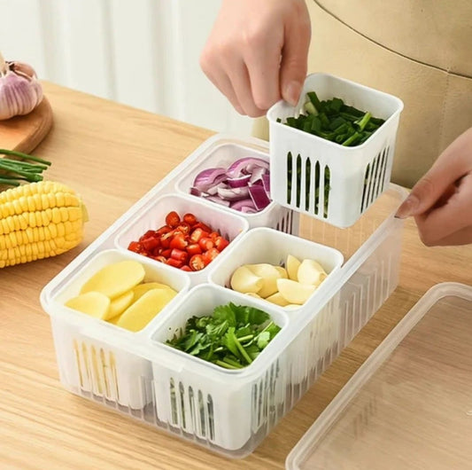 6Grid Salad/ Fruits Storage Box