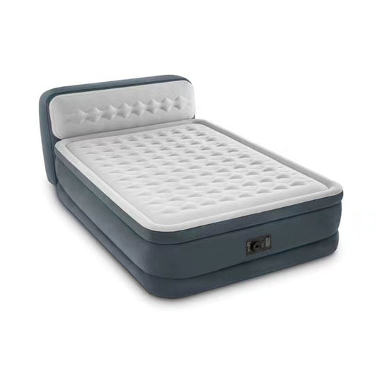 Airbed With Inbuilt Electric Pump & Plush Supportive Headboard