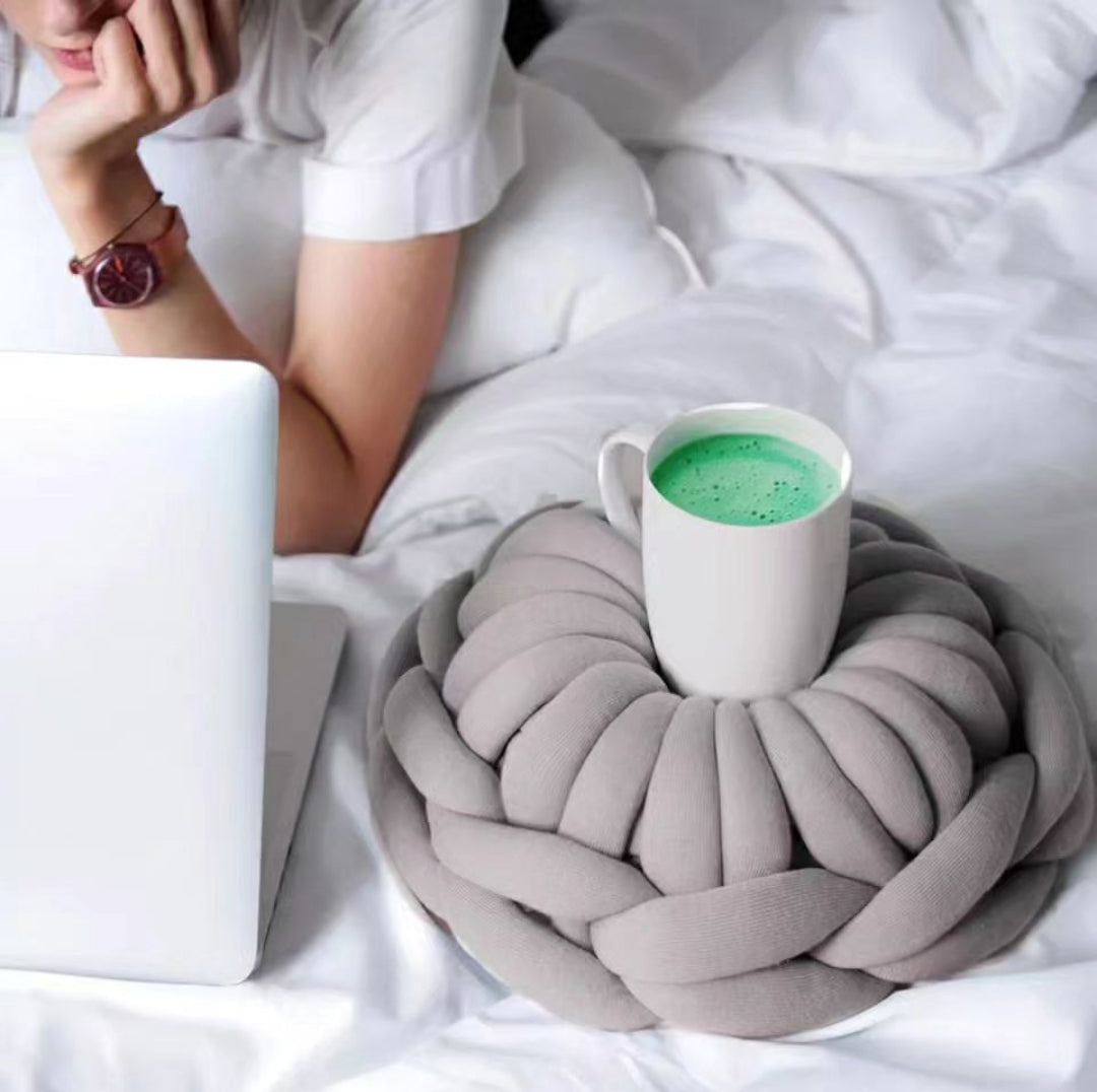 Round Modern Decorative Knot Ball Pillow