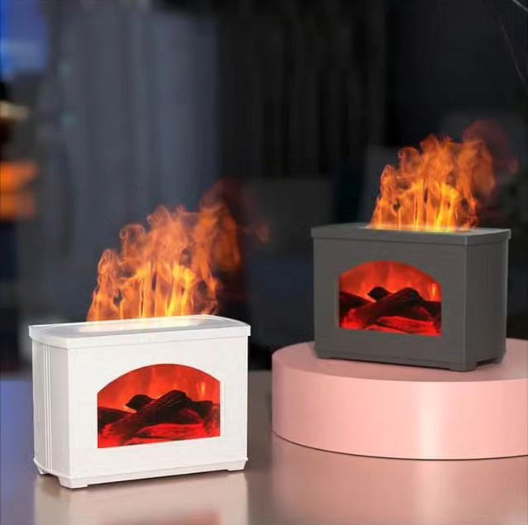 3D Fireplace Aromatherapy Diffuser Cool Mist Humidifier