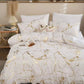 Luxury Gold Marble texture Foil style Duvet cover Set