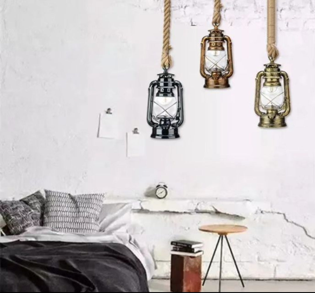 Modern pendant light with electric and paraffin option