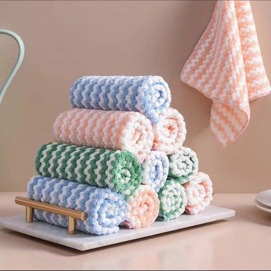 Coral fleece towels