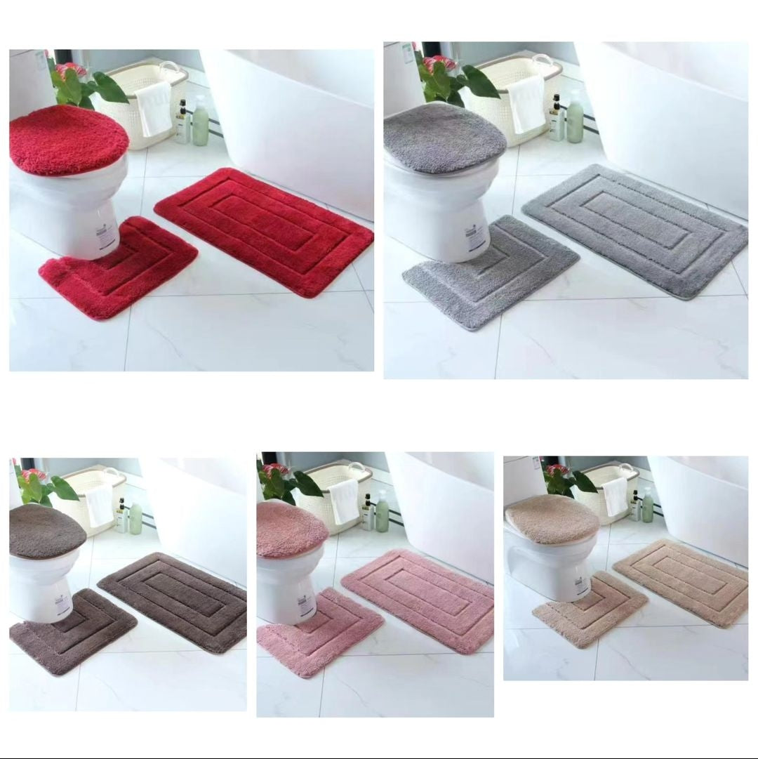 3pcs Toilet Mat Set