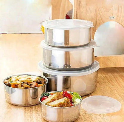 5 in 1 Stainless Fresh Box With Leak-proof Lids