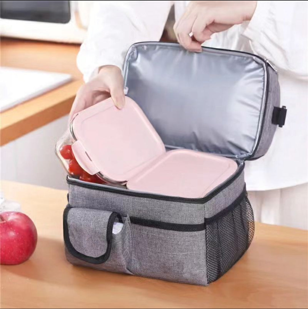 Cooler Bag With Double Compartments Small Insulated Bag