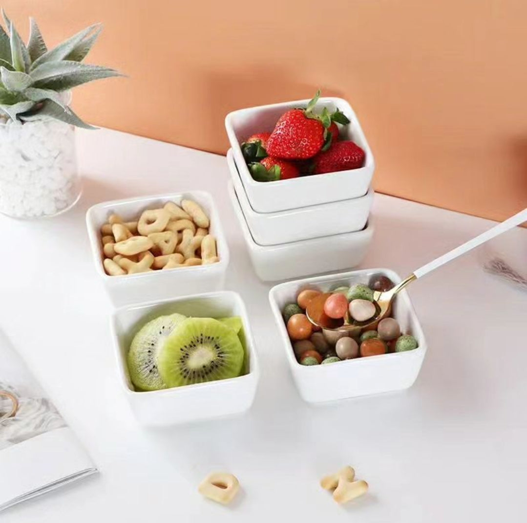 Set of 6 Double Square Bowl