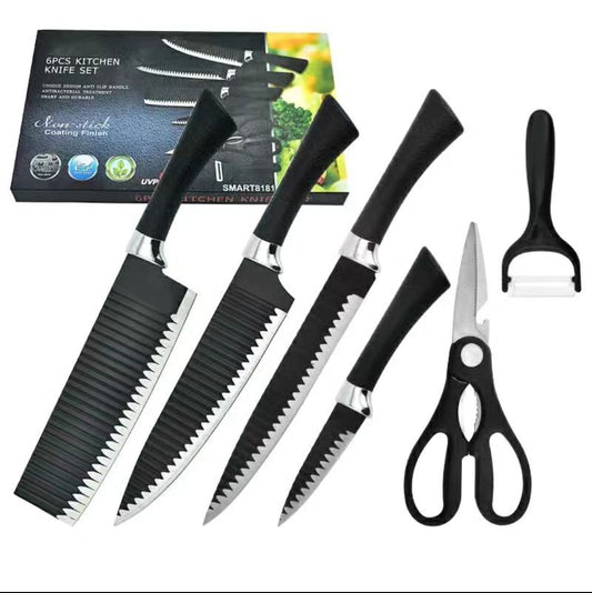 6pcs Nonstick Coating Knife Set